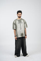 Grid embroidered Tee