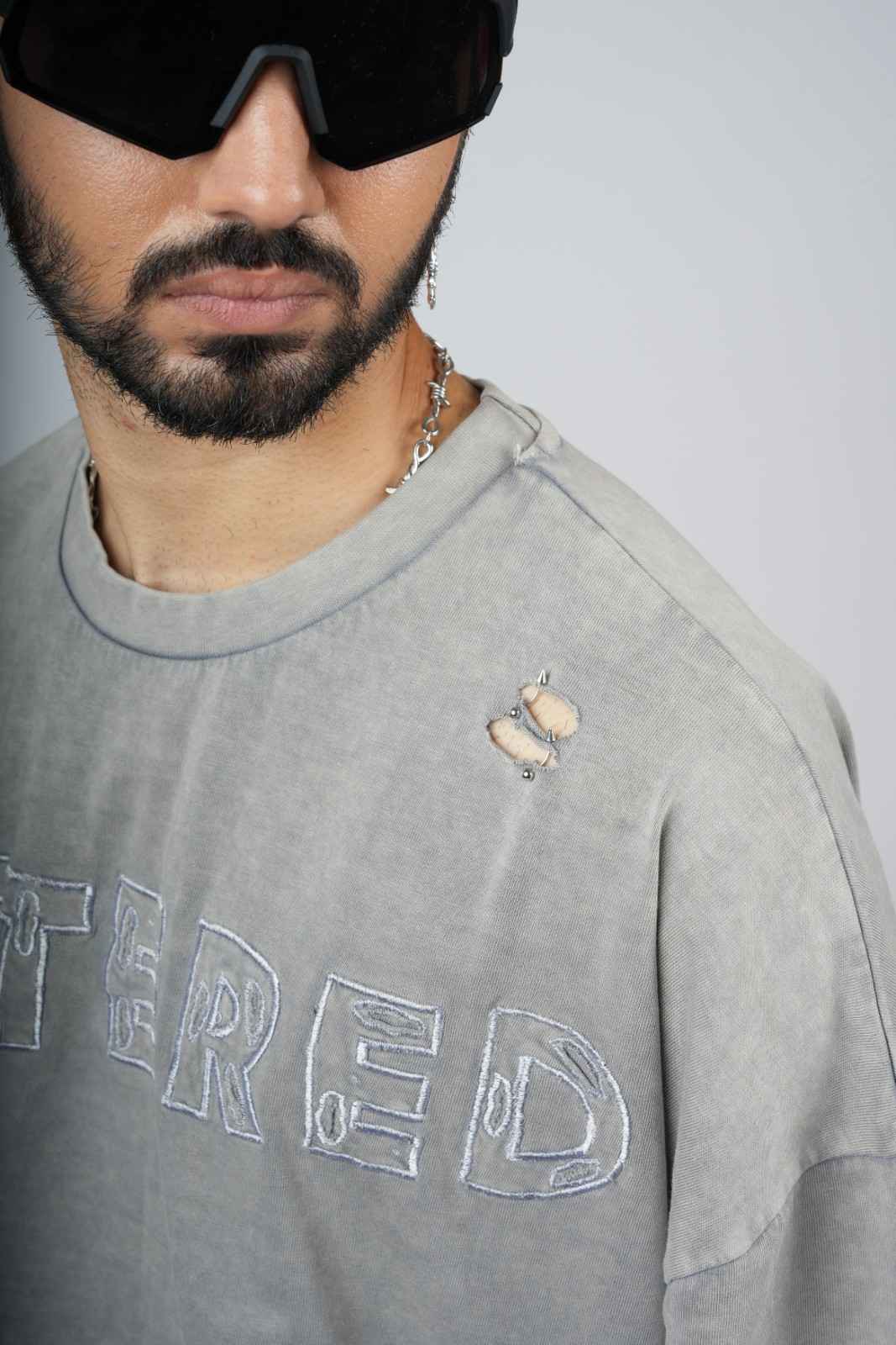 Tattered Grinded Oversized Tee