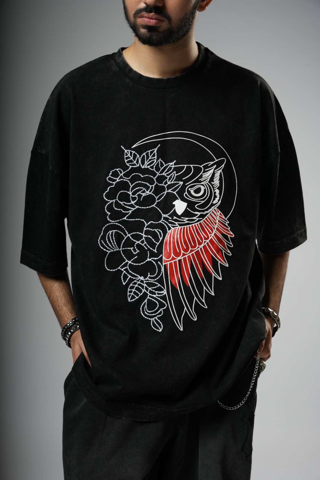 Free Energy Owl Oversized Tshirt