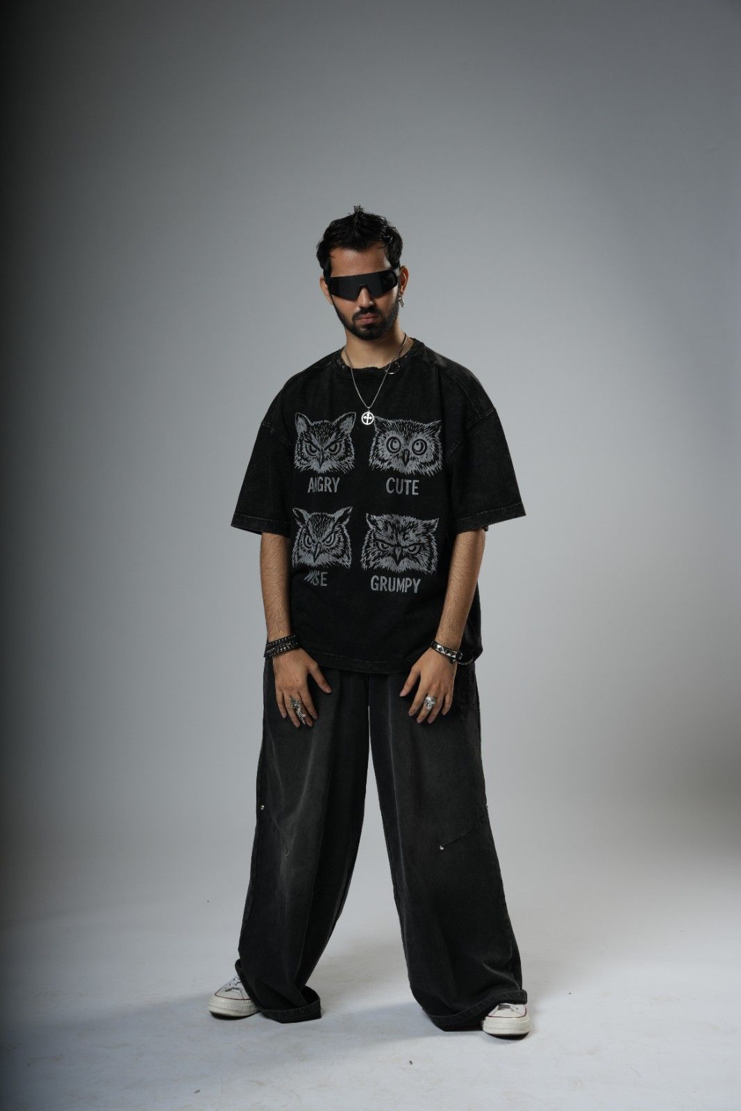 Moody Owl Oversized Tshirt