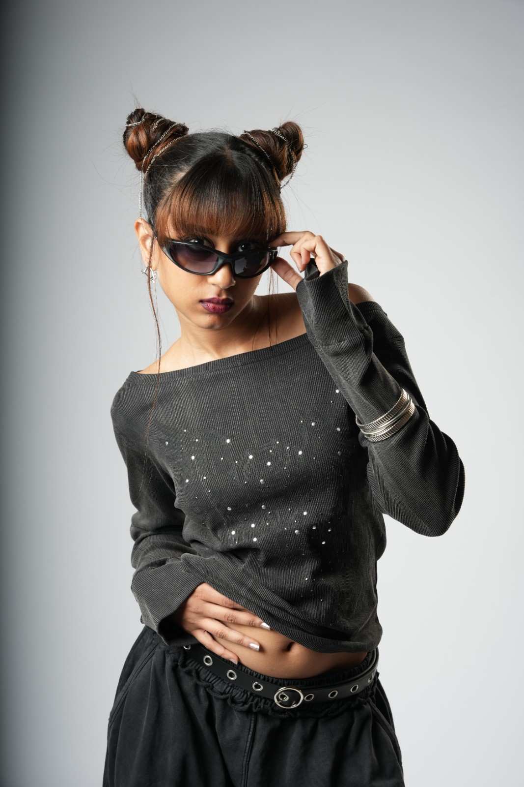 Fallen Wings off-shoulder top