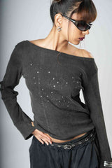 Fallen Wings off-shoulder top