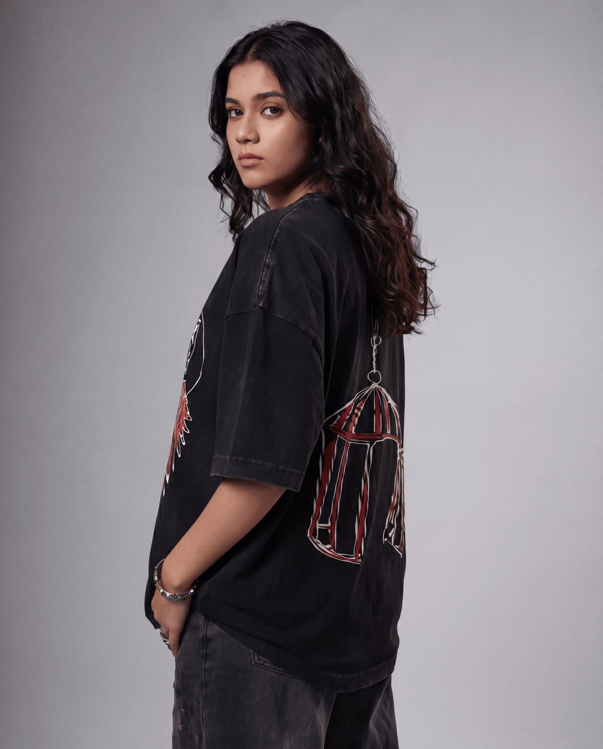 Free Energy Owl Oversized Tshirt