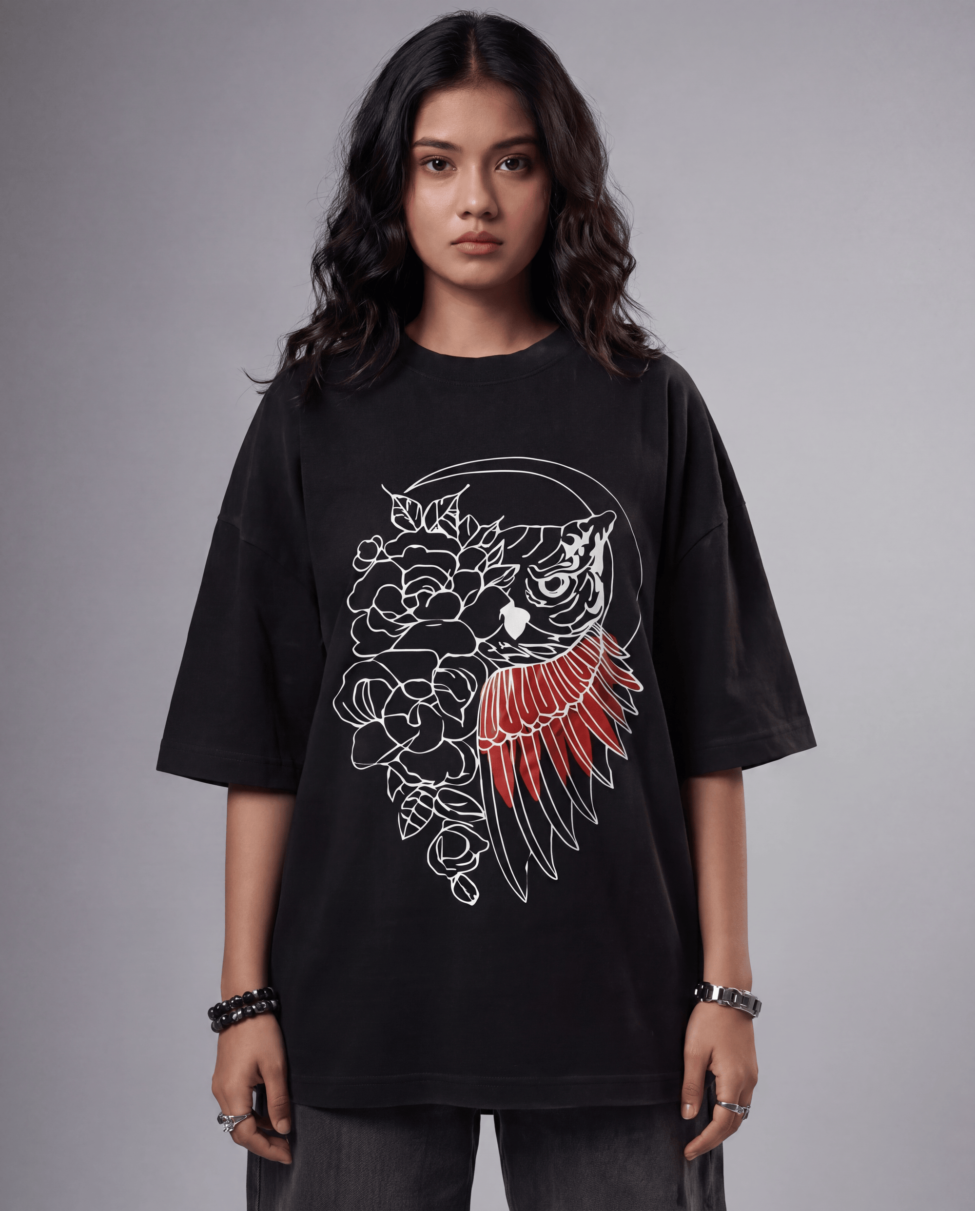 Free Energy Owl Oversized Tshirt