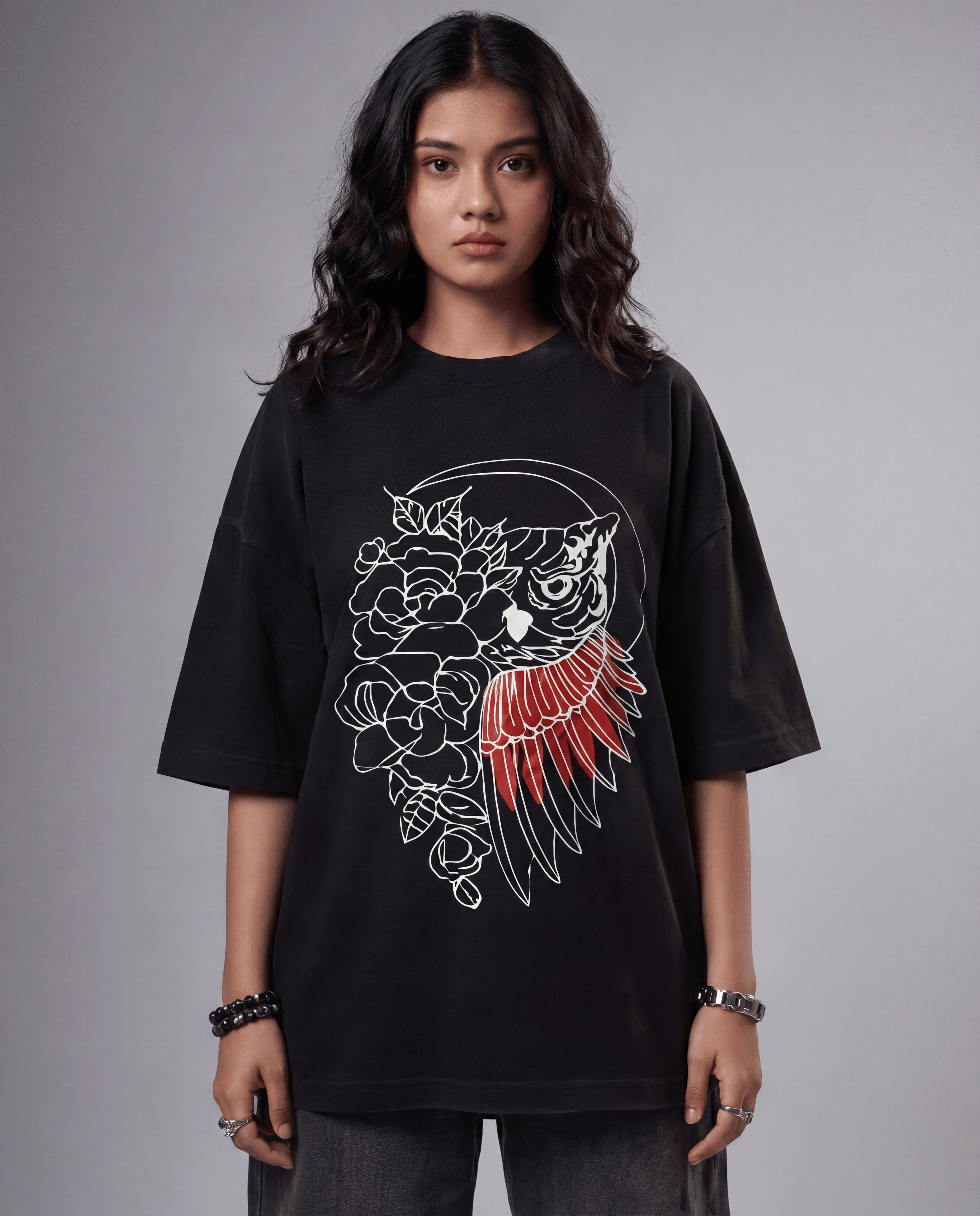 Free Energy Owl Oversized Tshirt